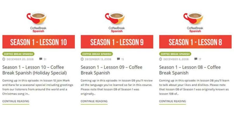 podcast coffee break spanish