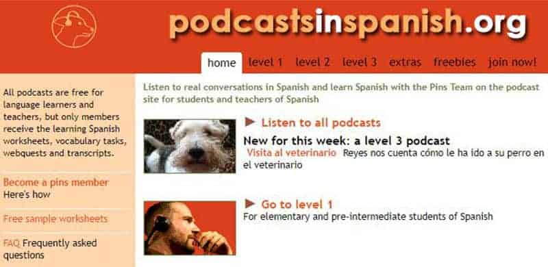 Spanish podcast Podcasts in Spanish