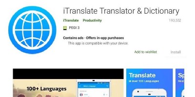 Aprende diccionario español itranslate traductor aplicacion diccionario