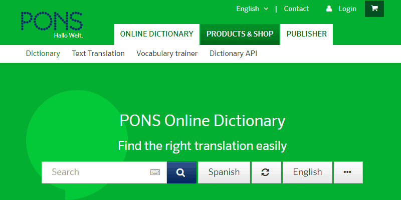 learn spanish dictionary online dictionary pons