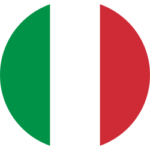 Runde Flagge von Italien