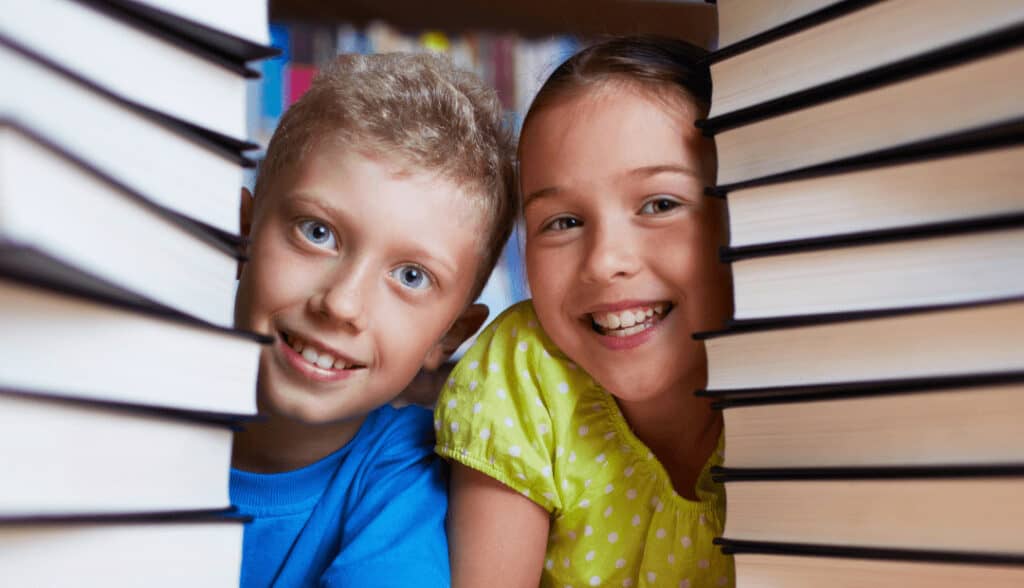children in the library